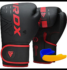 Рукавички боксерські з капою RDX F6 Kara Matte розмір 10 унцій, чорно-червоні