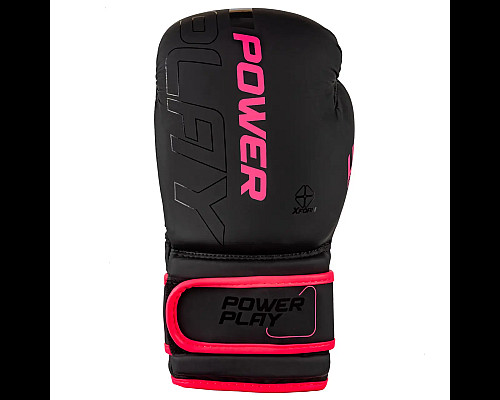 Рукавички боксерські PowerPlay 3024 Ultra Mat розмір 8 унцій, чорно-рожеві