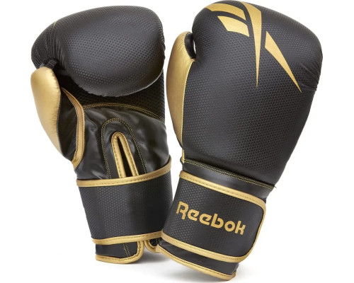 Боксерські рукавиці Reebok Boxing Gloves 12 унцій чорно-золотисті