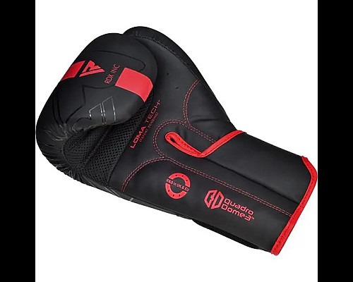 Рукавички боксерські з капою RDX F6 Kara Matte розмір 14 унцій, чорно-червоні