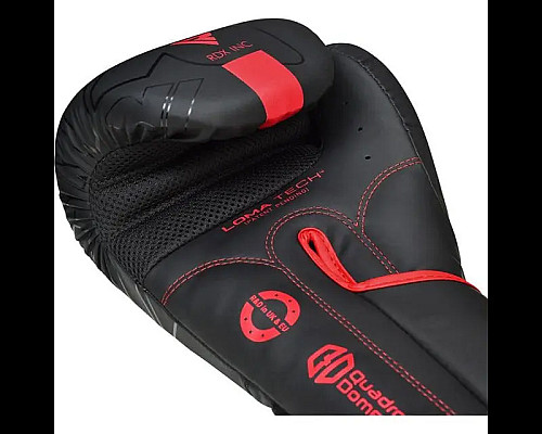 Рукавички боксерські з капою RDX F6 Kara Matte розмір 14 унцій, чорно-червоні