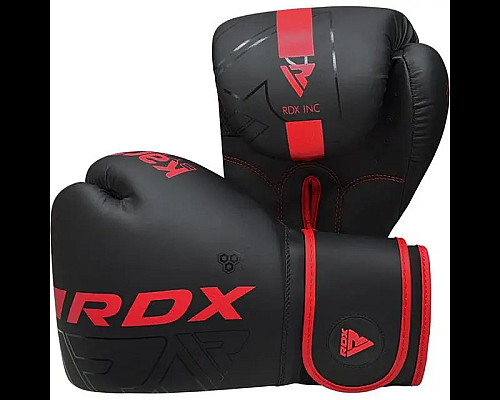 Рукавички боксерські з капою RDX F6 Kara Matte розмір 14 унцій, чорно-червоні