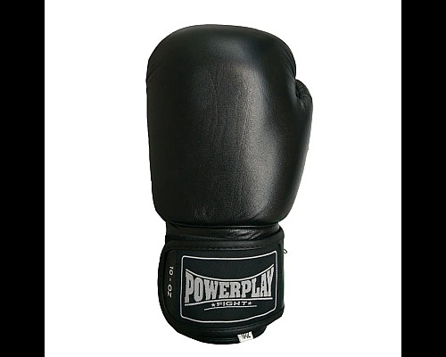 Рукавички боксерські шкіряні PowerPlay 3088 Impulse 12 унцій, чорні