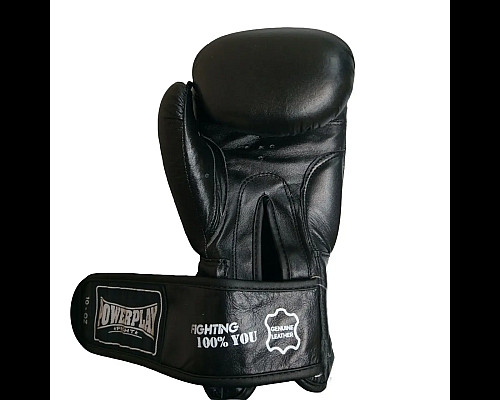 Рукавички боксерські шкіряні PowerPlay 3088 Impulse 12 унцій, чорні