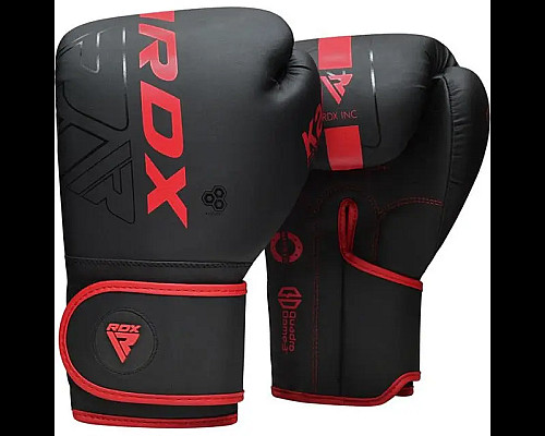 Рукавички боксерські з капою RDX F6 Kara Matte розмір 16 унцій, чорно-червоні