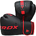 Рукавички боксерські з капою RDX F6 Kara Matte розмір 16 унцій, чорно-червоні