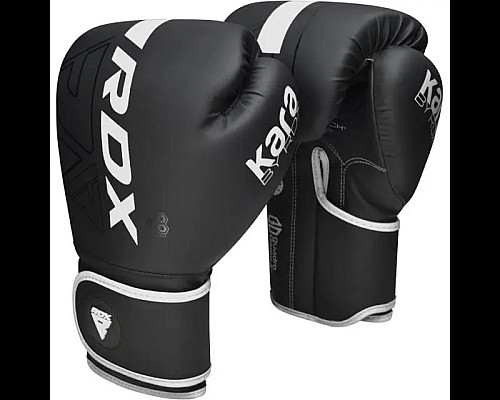 Рукавички боксерські з капою RDX F6 Kara Matte розмір 12 унцій, чорно-білі