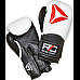 Боксерські рукавиці Reebok Combat Leather Boxing Gloves 10 унцій, чорно-білі