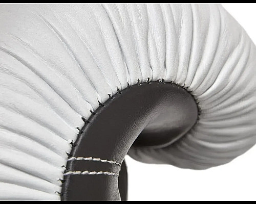 Боксерські рукавиці Reebok Combat Leather Boxing Gloves 10 унцій, чорно-білі