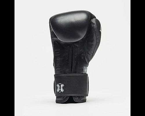 Рукавички боксерські шкіряні з бинтами Leone GN111 THE GREATEST розмір 10 унцій, чорні
