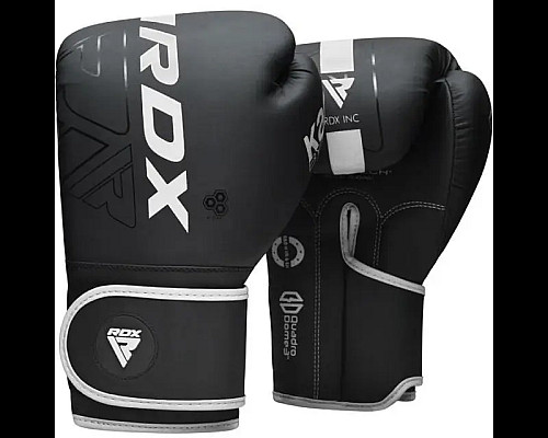 Рукавички боксерські з капою RDX F6 Kara Matte розмір 16 унцій, чорно-білі