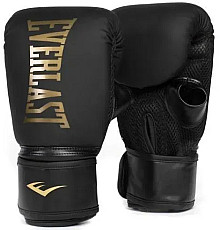 Боксерські рукавиці Everlast CARDIO ELITE BAG GLOVES S/M унцій, чорно-золотистий