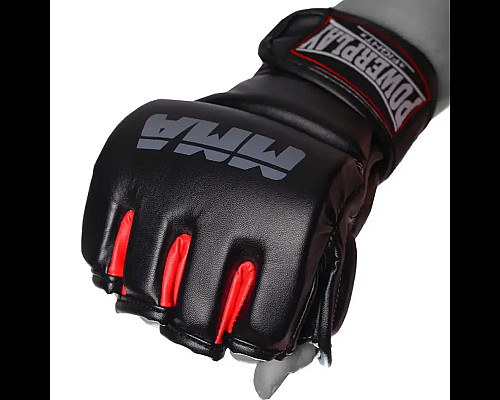 Рукавички для MMA PowerPlay 3053 розмір S/M, чорно-червоні