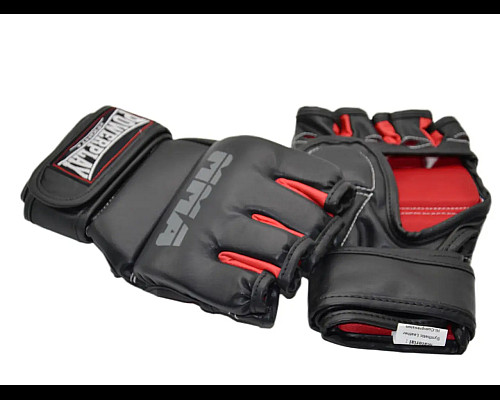Рукавички для MMA PowerPlay 3053 розмір S/M, чорно-червоні