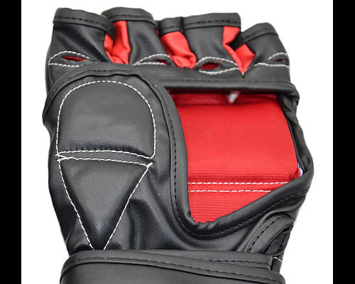 Рукавички для MMA PowerPlay 3053 розмір S/M, чорно-червоні