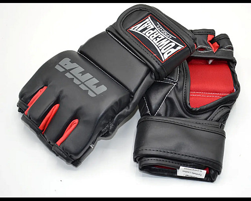 Рукавички для MMA PowerPlay 3053 розмір S/M, чорно-червоні