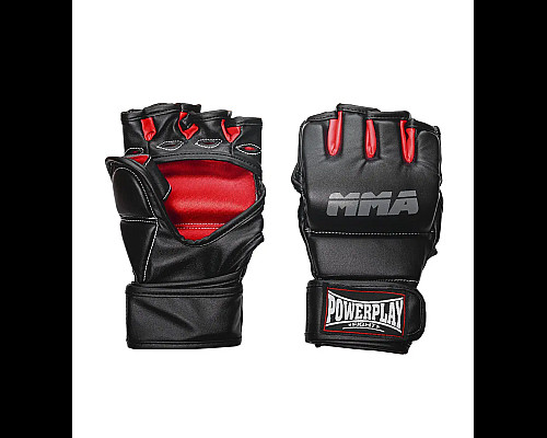 Рукавички для MMA PowerPlay 3053 розмір S/M, чорно-червоні