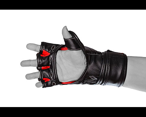 Рукавички для MMA PowerPlay 3053 розмір S/M, чорно-червоні