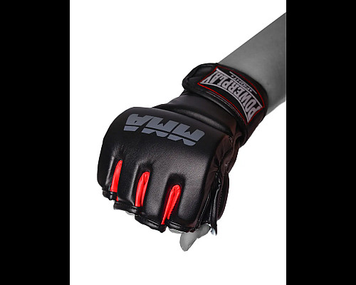 Рукавички для MMA PowerPlay 3053 розмір S/M, чорно-червоні