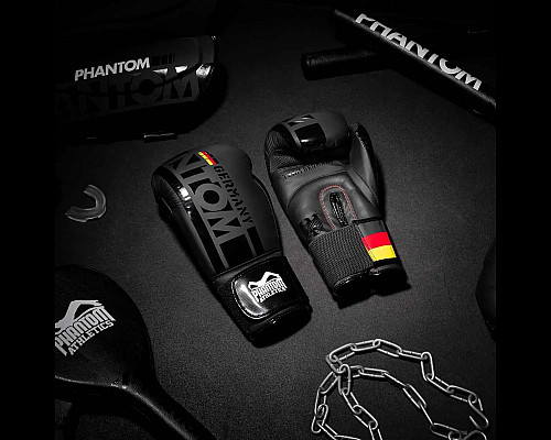 Рукавички боксерські з бинтами Phantom Germany 12 унцій, чорний