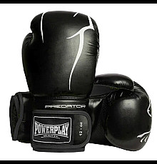 Рукавички боксерські PowerPlay 3018 Jaguar 8 унцій, чорні