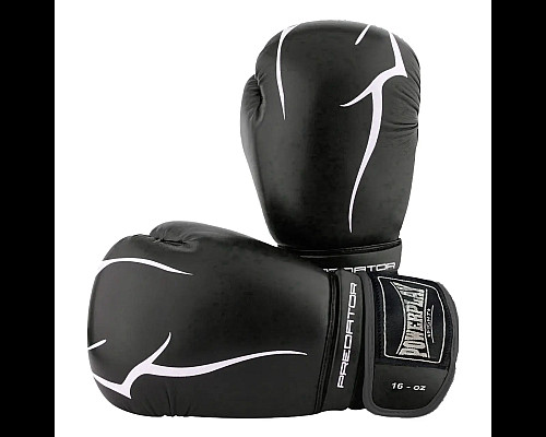 Рукавички боксерські PowerPlay 3018 Jaguar 8 унцій, чорні