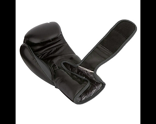 Рукавички боксерські PowerPlay 3018 Jaguar 8 унцій, чорні