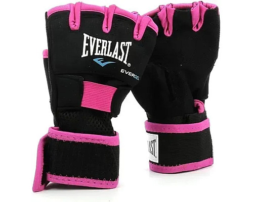 Рукавички жіночі Everlast EVERGEL HAND WRAPS розмір S/M, чорно-рожеві