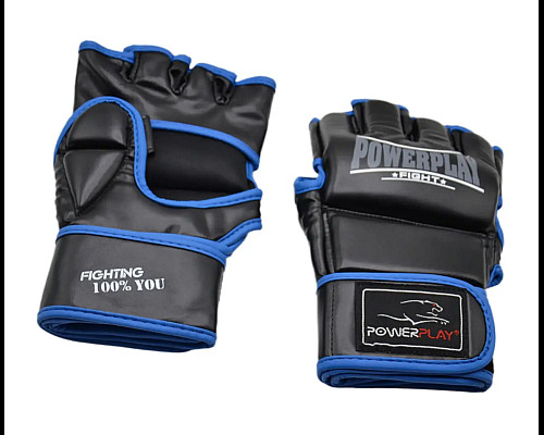 Рукавички для MMA PowerPlay 3058 розмір M, чорно-сині