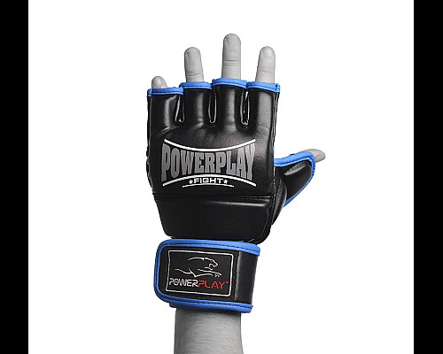 Рукавички для MMA PowerPlay 3058 розмір M, чорно-сині