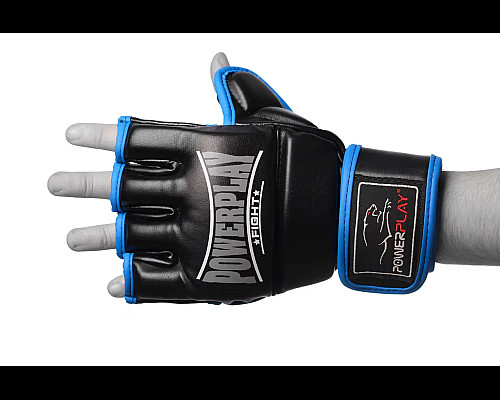 Рукавички для MMA PowerPlay 3058 розмір M, чорно-сині