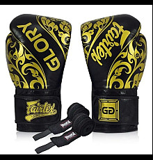 Рукавички боксерські з бинтами Fairtex BGVG2 Velcro розмір 12 унцій, чорні