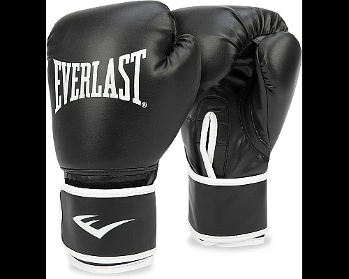 Боксерські рукавиці Everlast CORE 2 TRAINING GLOVE унцій S/M, чорно-білі