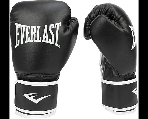Боксерські рукавиці Everlast CORE 2 TRAINING GLOVE унцій S/M, чорно-білі