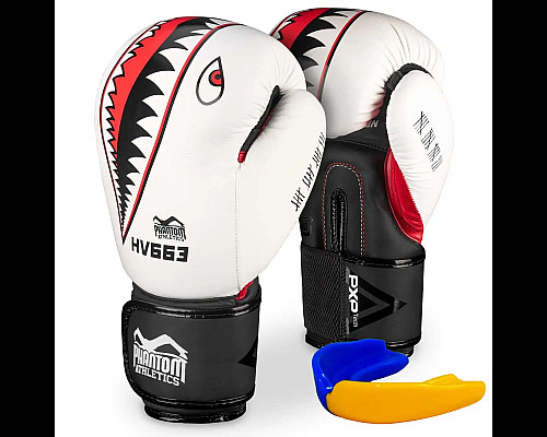Рукавички боксерські з капою Phantom Fight Squad 16 унцій, білі