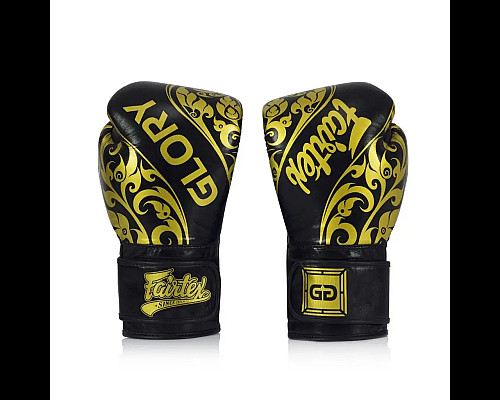 Рукавички боксерські з бинтами Fairtex BGVG2 Velcro розмір 14 унцій, чорні