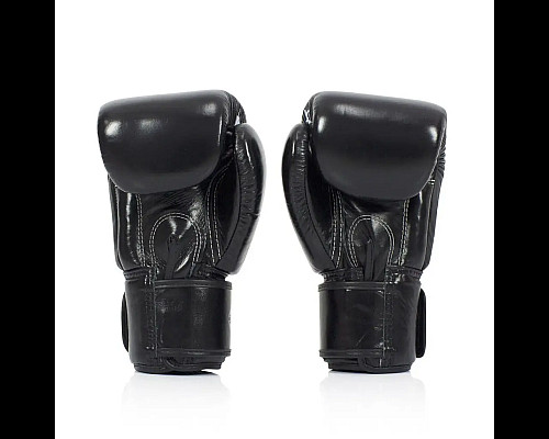 Рукавички боксерські з бинтами Fairtex BGV1 Nation Print 14 унцій, чорні