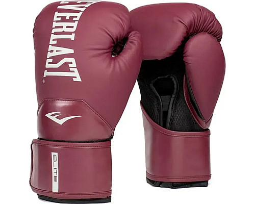 Боксерські рукавиці Everlast ELITE 2 BOXING GLOVES 14 унцій, бордові
