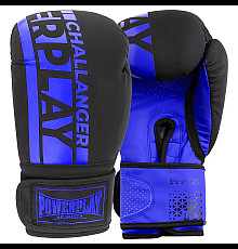 Рукавички боксерські PowerPlay 3086 Challenger Matt розмір 10 унцій, чорно-сині
