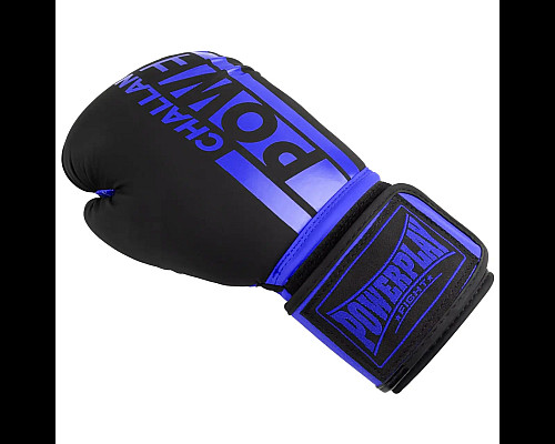 Рукавички боксерські PowerPlay 3086 Challenger Matt розмір 10 унцій, чорно-сині