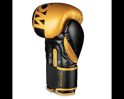 Рукавички боксерські з капою Phantom APEX Elastic 16 унцій, чорно-золотистий