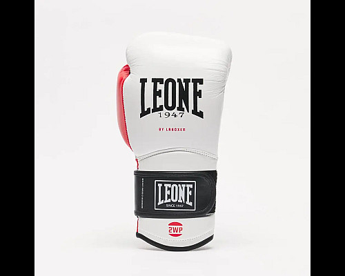Рукавички боксерські з бинтами Leone GN113 IL TECNICO N3 розмір 10 унцій, біло-червоні