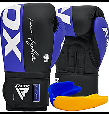 Рукавички боксерські з капою RDX F4 Hook&Loop розмір 10 унцій, чорно-сині