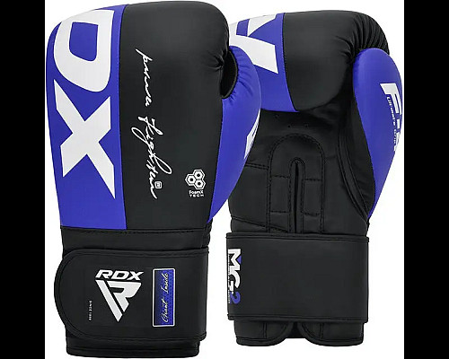 Рукавички боксерські з капою RDX F4 Hook&Loop розмір 10 унцій, чорно-сині