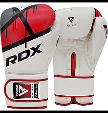 Рукавички боксерські з капою RDX F7 Ego розмір 10 унцій, біло-червоні
