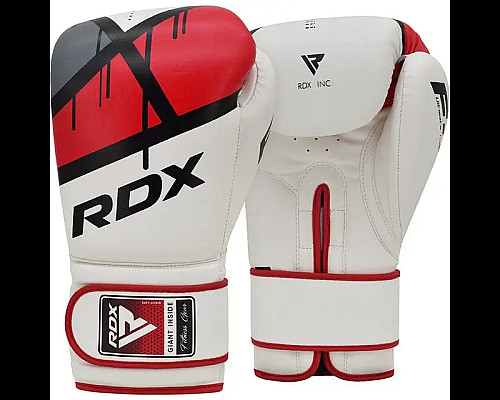 Рукавички боксерські з капою RDX F7 Ego розмір 10 унцій, біло-червоні