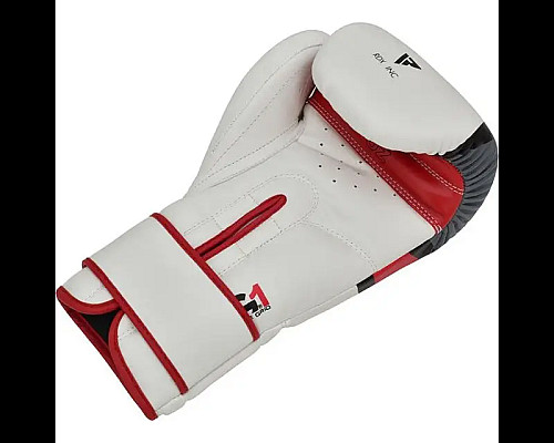 Рукавички боксерські з капою RDX F7 Ego розмір 10 унцій, біло-червоні