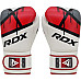Рукавички боксерські з капою RDX F7 Ego розмір 10 унцій, біло-червоні