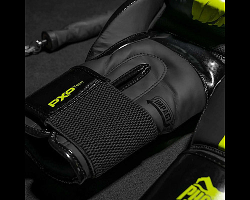 Рукавички боксерські з бинтами Phantom APEX Elastic Neon 16 унцій, чорно-жовті