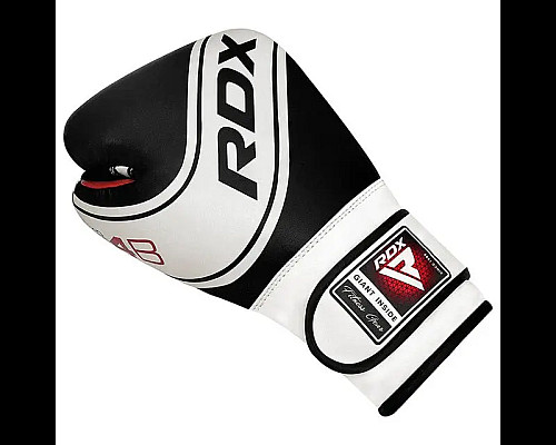 Рукавички боксерські дитячі з капою RDX 4B Robo Kids розмір 6 унцій, чорно-білі
